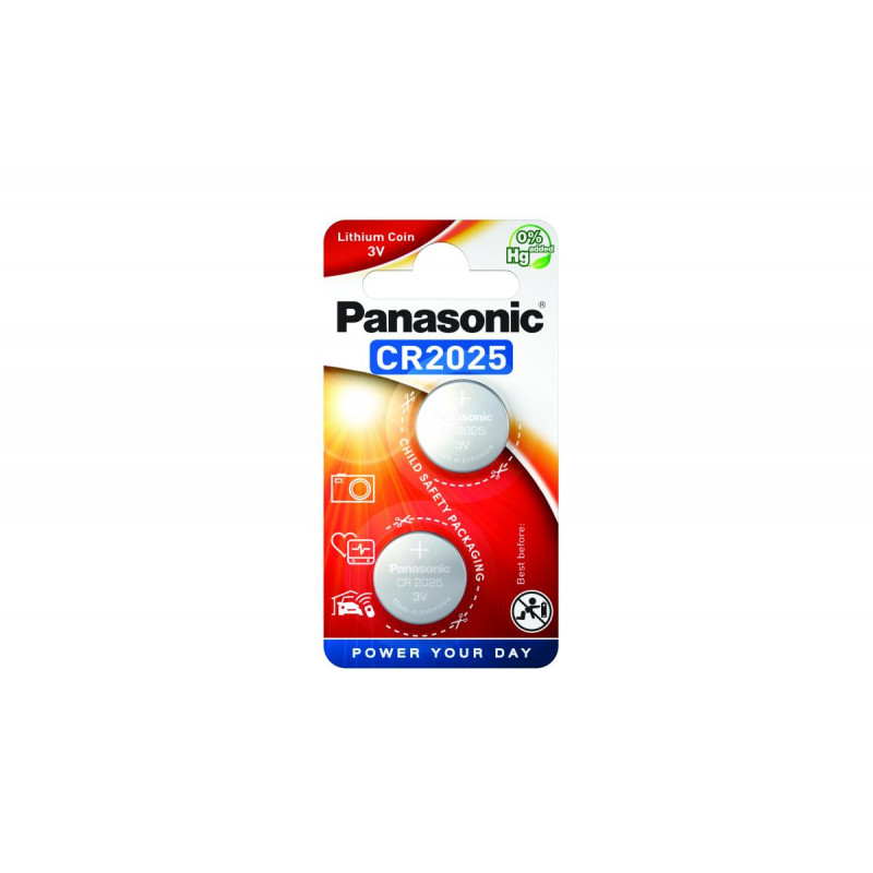 Pilha Panasonic Lítio Botão CR2025 BL2 Pilha Panasonic Lítio Botão CR2025 BL2