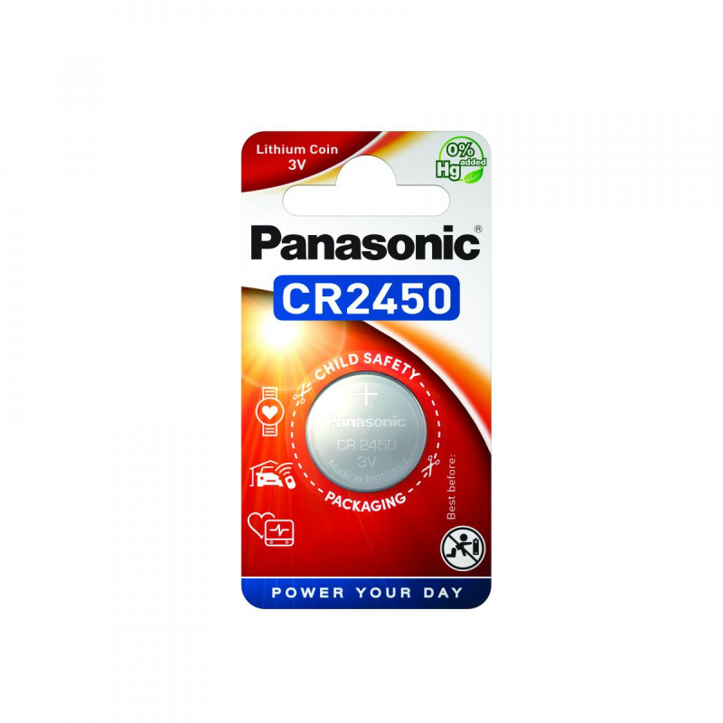 Pilha Panasonic Lítio Botão CR2450 BL1 Pilha Panasonic Lítio Botão CR2450 BL1