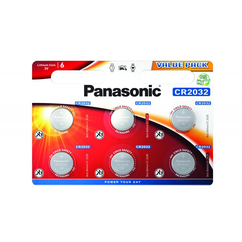 Pilha Panasonic Lítio Botão CR2032 BL2 Pilha Panasonic Lítio Botão CR2032 BL2