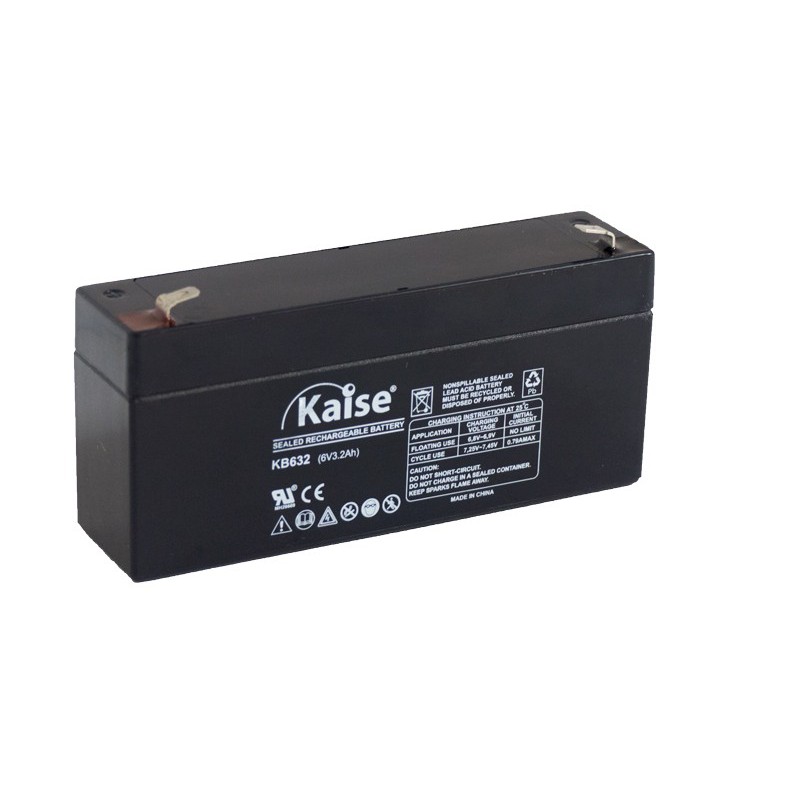 Bateria Kaise Standard 6V 3,2Ah Terminal F1 Bateria Kaise Standard 6V 3,2Ah Terminal F1