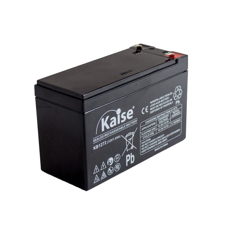 Bateria Kaise Standard 12V 7,2Ah Terminal F1 Bateria Kaise Standard 12V 7,2Ah Terminal F1