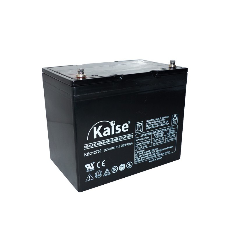 Bateria Kaise Deep Cycle 12V 75Ah Terminal F12 Bateria Kaise Deep Cycle 12V 75Ah Terminal F12