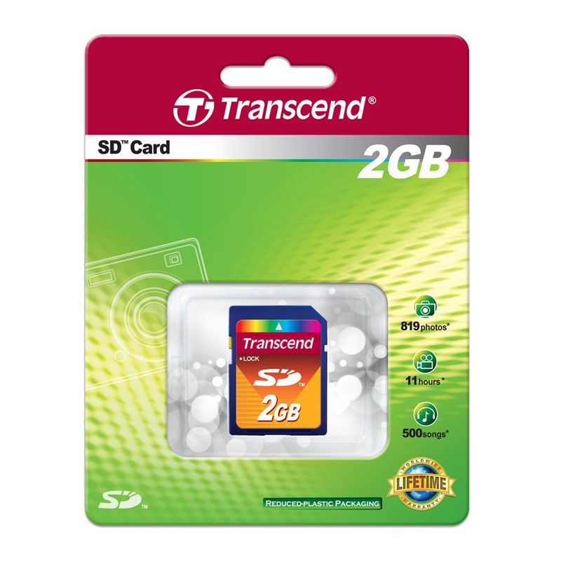 Cartão Transcend SDHC 2 Gb - Class 2