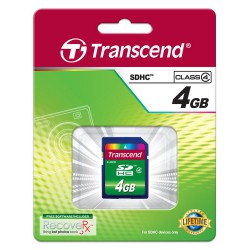 Cartão Transcend SDHC 4 Gb - Class 4