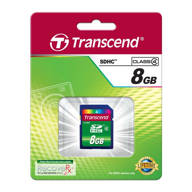 Cartão Transcend SDHC 8 Gb - Class 4