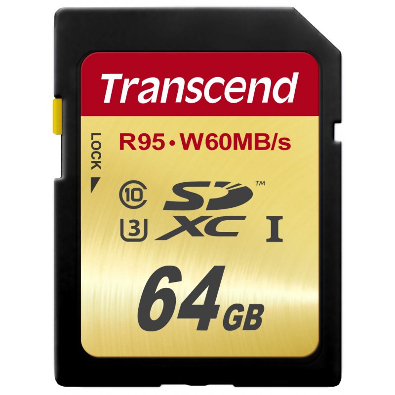 Cartão Transcend 64GB SDXC UHS-I U3 Card