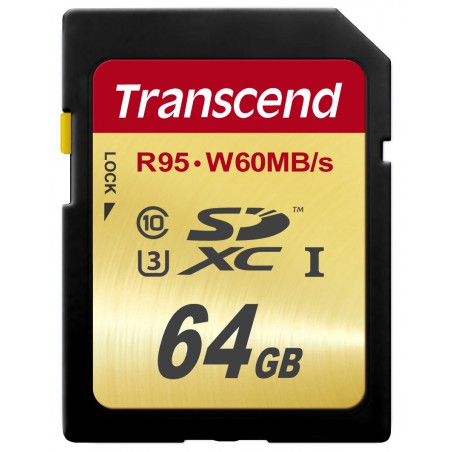 Cartão Transcend 64GB SDXC UHS-I U3 Card