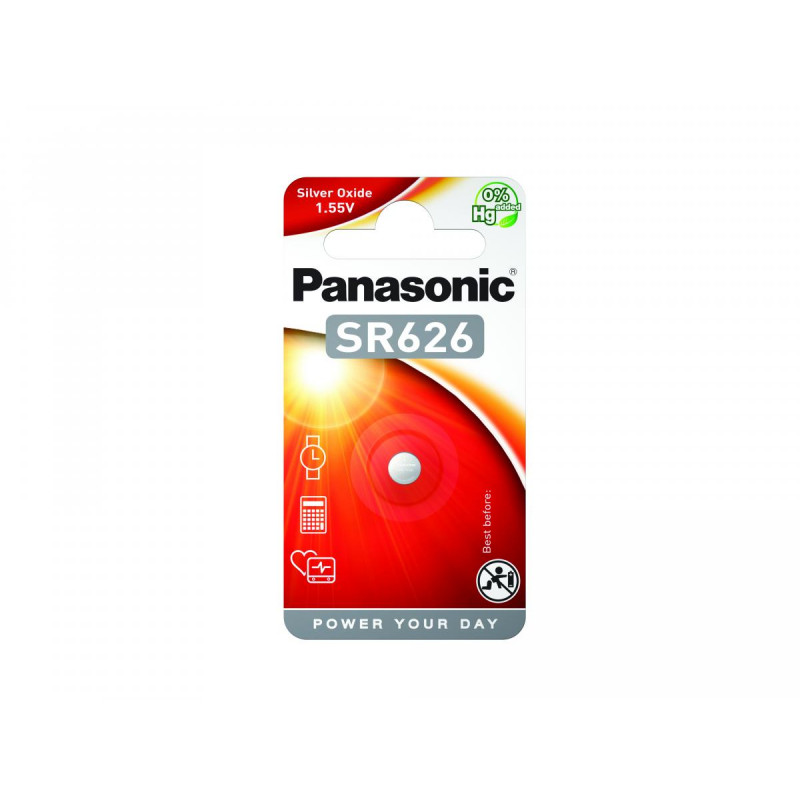 Pilha Panasonic Relojoria SR626 - 1,55V BL1