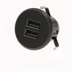 Carregador USB  p/ Moveis ORNO - Cinza, 2 USB, 5V DC 2,1Ah, com Tranformador