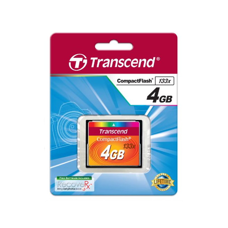 Cartão Transcend Compact Flash 4 Gb - 133X
