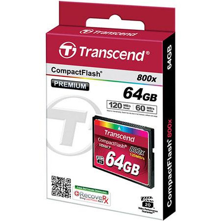 Cartão Transcend Compact Flash 64 Gb - 800X