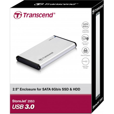 Disco Transcend Carcasa 2,5" USB 3.0 - Storejet