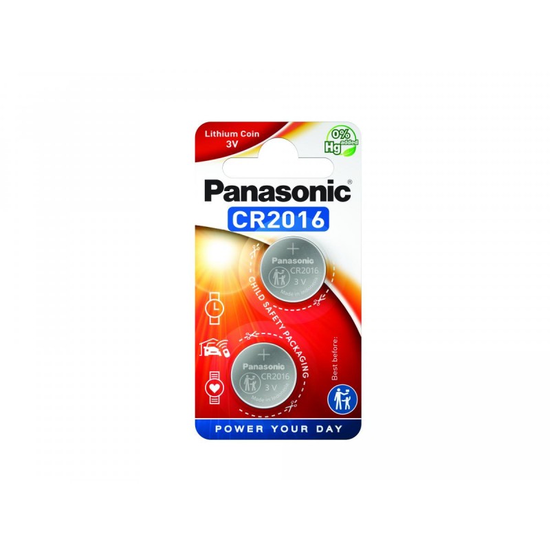Pilha Panasonic Lítio Botão CR2016 BL2