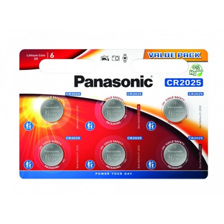 Pilha Panasonic Lítio Botão CR2025 BL2