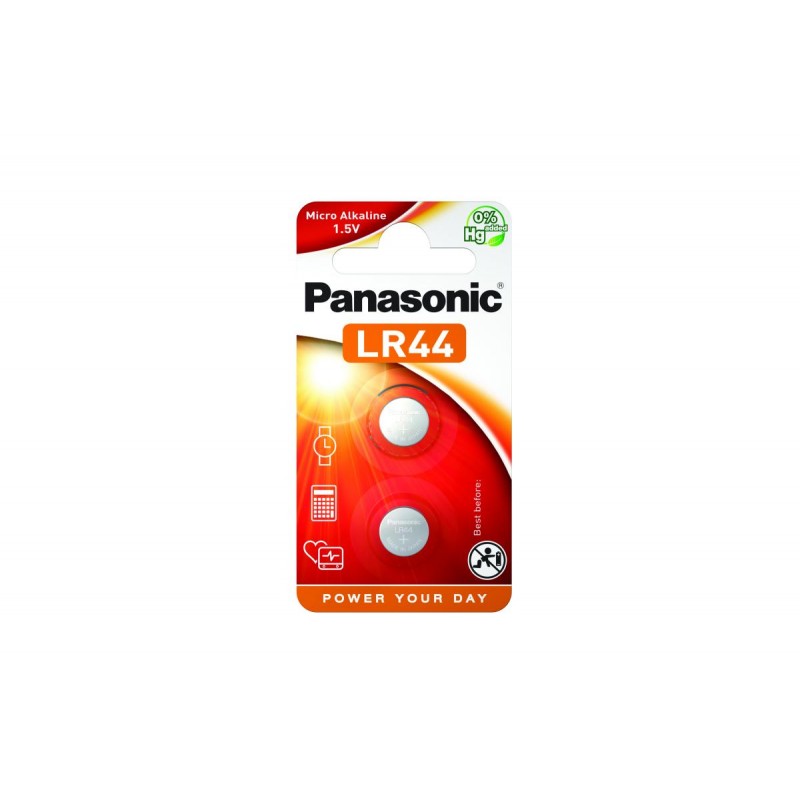 Pilha Panasonic Micro Alcalina LR44 - 1,5V BL2