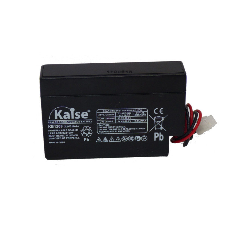 Bateria Kaise Standard 12V 0,8Ah Terminal T9