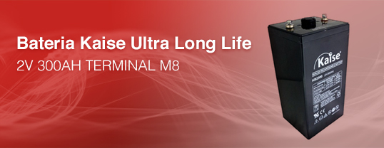 Bateria Kaise Ultra Long Life 2V 300Ah Terminal M8